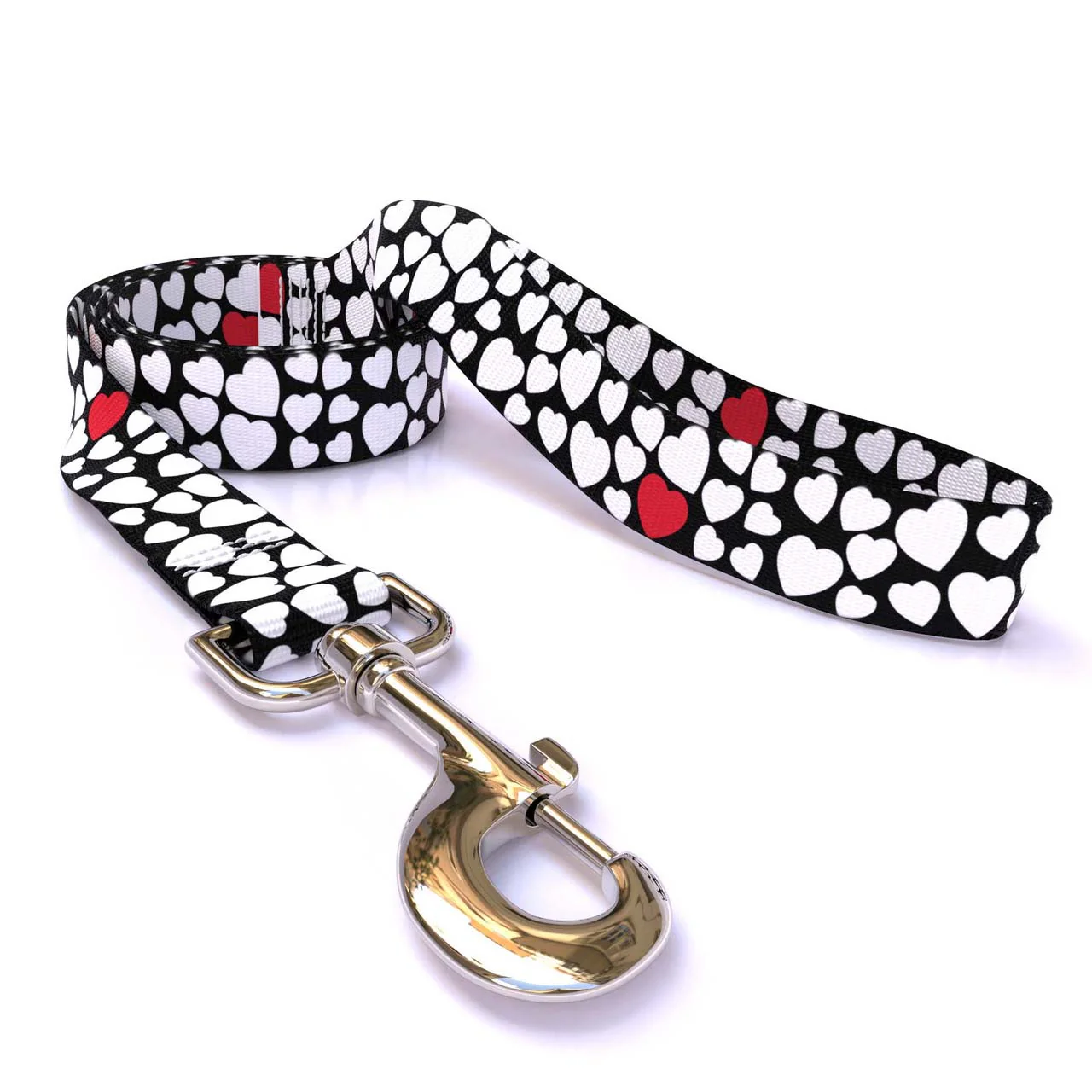 White Hearts Dog Leash - Image 2