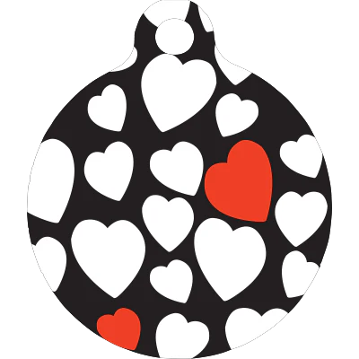 White Hearts HD Dog ID Tag - Image 3