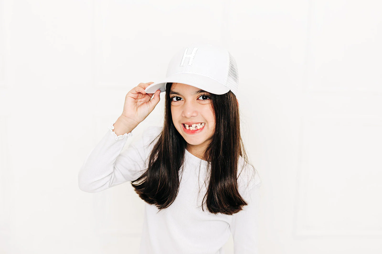 White Letter Snapback Hat - Image 8