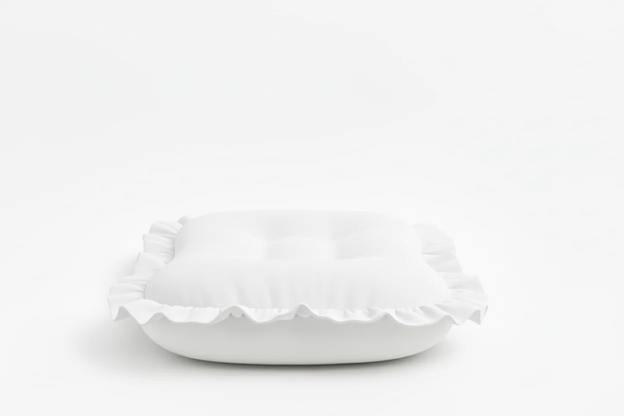 White Ruffle Baby Lounger Cover - Image 2