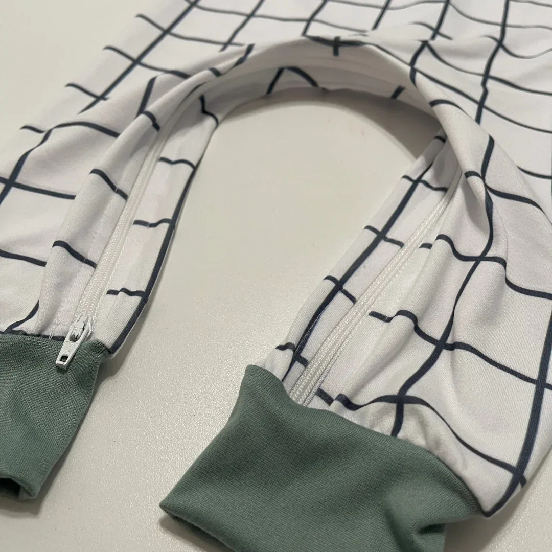White Squares Zip Romper - Image 6