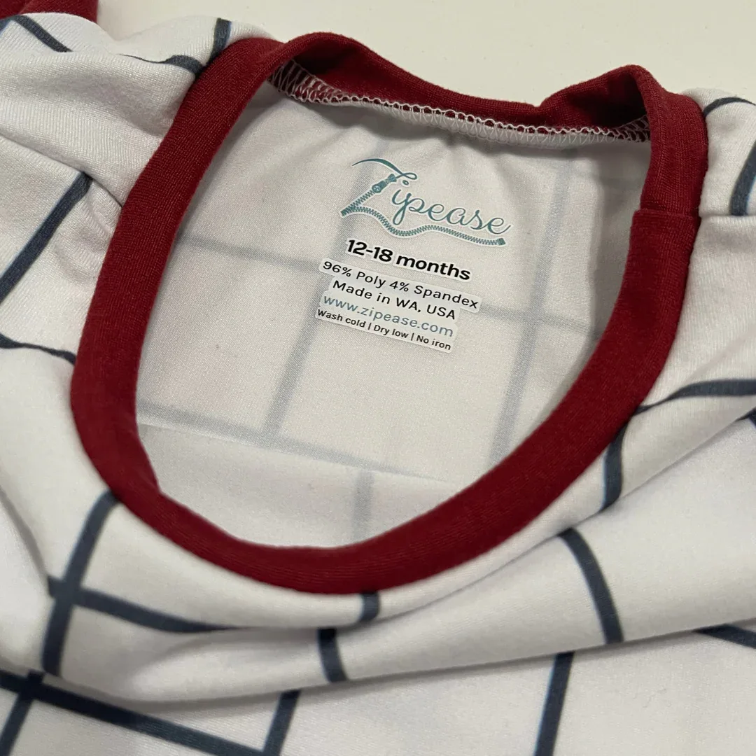 White Squares Zip Romper - Image 7