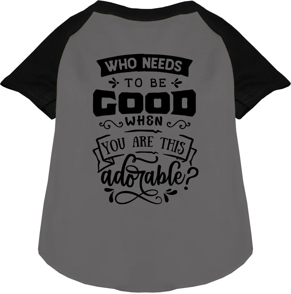 Who Needs to be Good? Pet Raglan Shirt - Image 3
