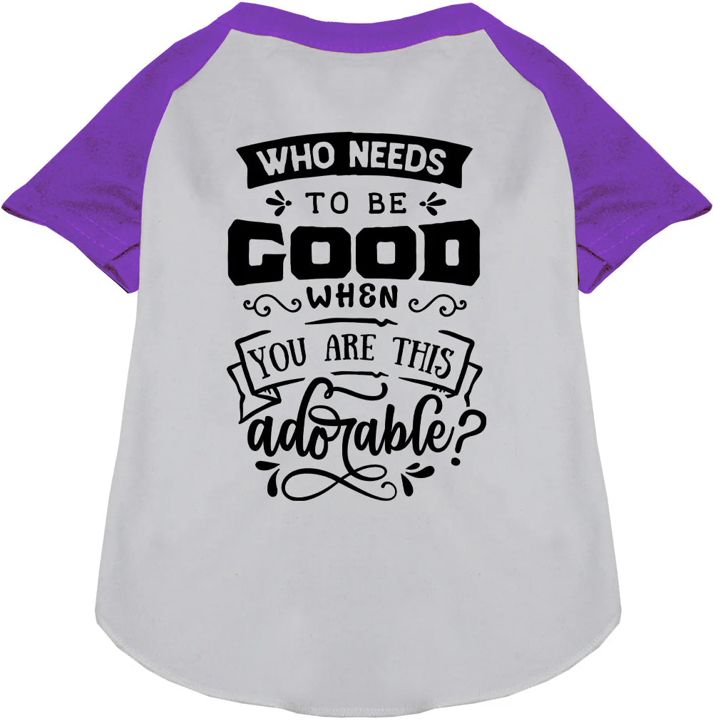 Who Needs to be Good? Pet Raglan Shirt - Image 7