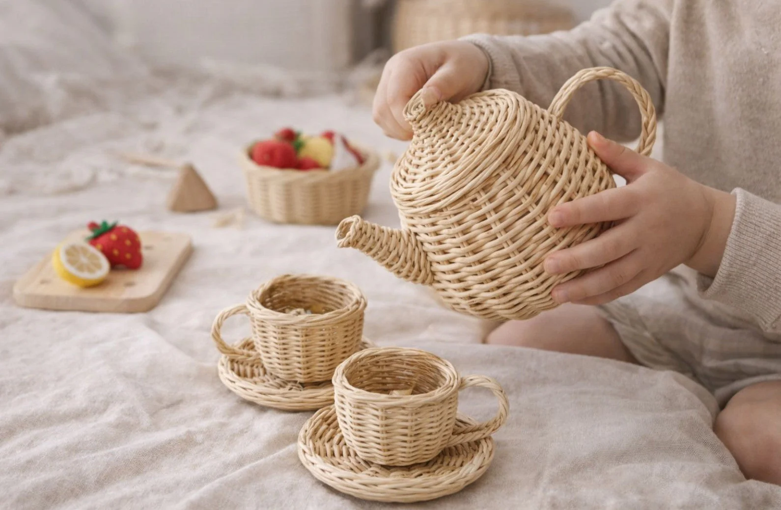 Wicker Tea Party Play Set - Image 17