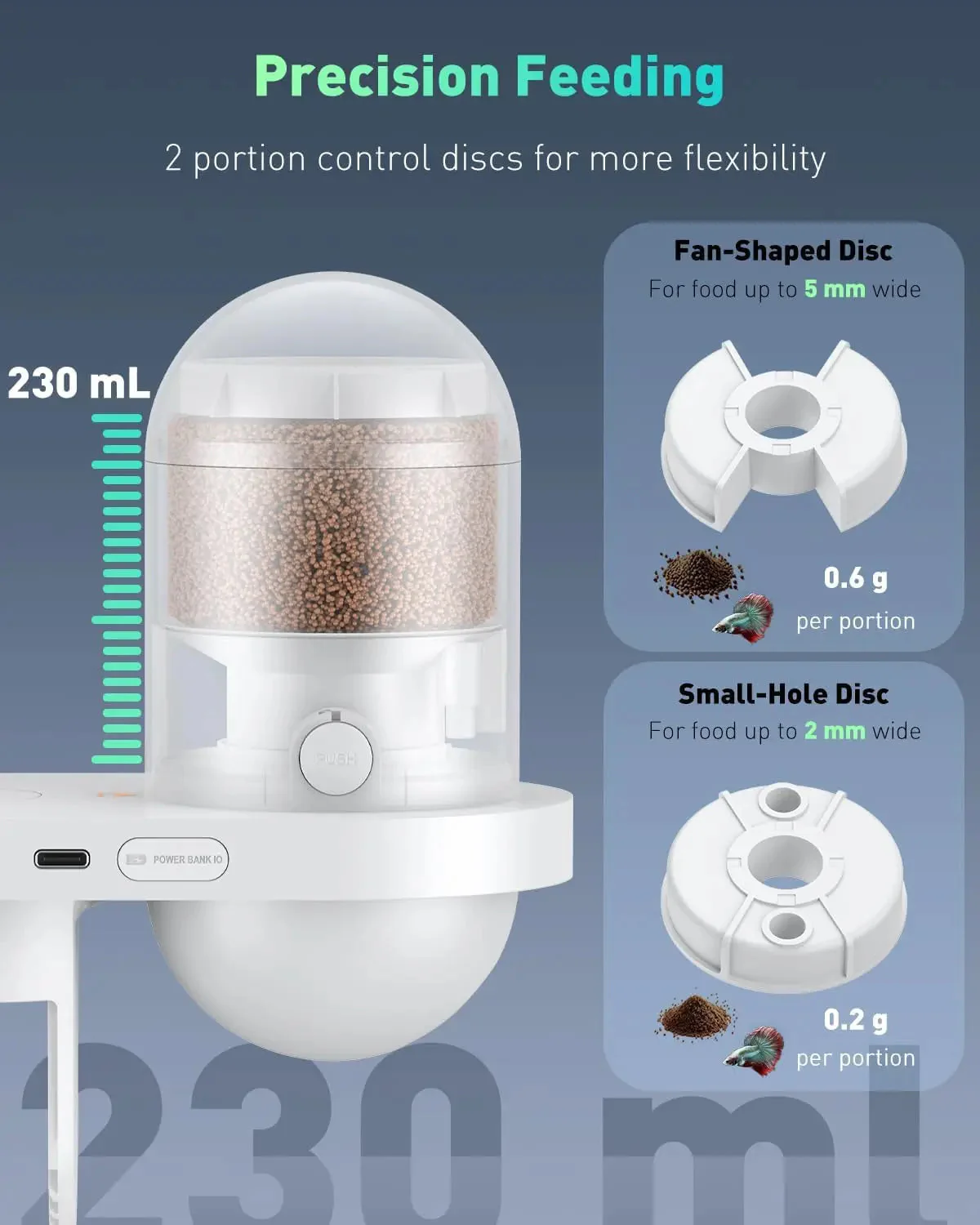 WiFi Automatic Fish Feeder with Camera App Control Moisture Proof 230ML - Image 6