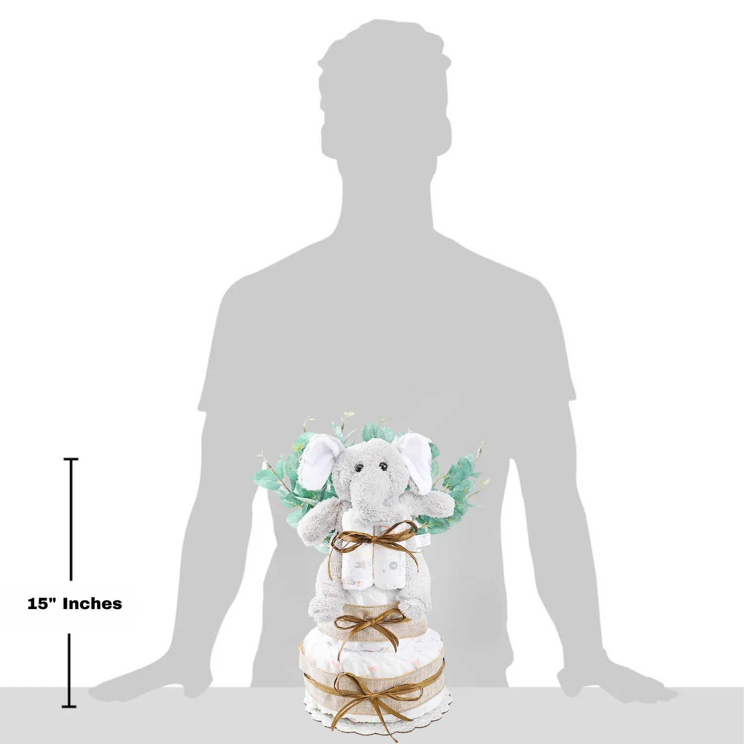 Wild About Baby Two-Tier Diaper Cake Gift - Image 2