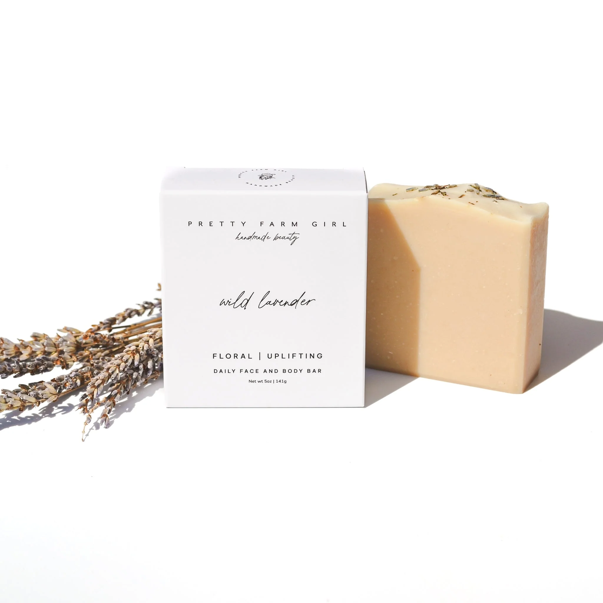 Wild Lavender Handmade Tallow and Goat Milk Soap Bar - Image 2