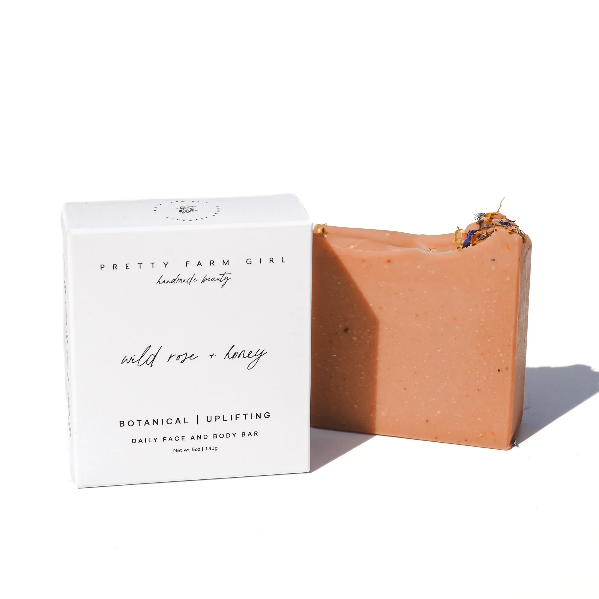 Wild Rose + Honey Handmade Tallow and Goat Milk Soap Bar - Image 2