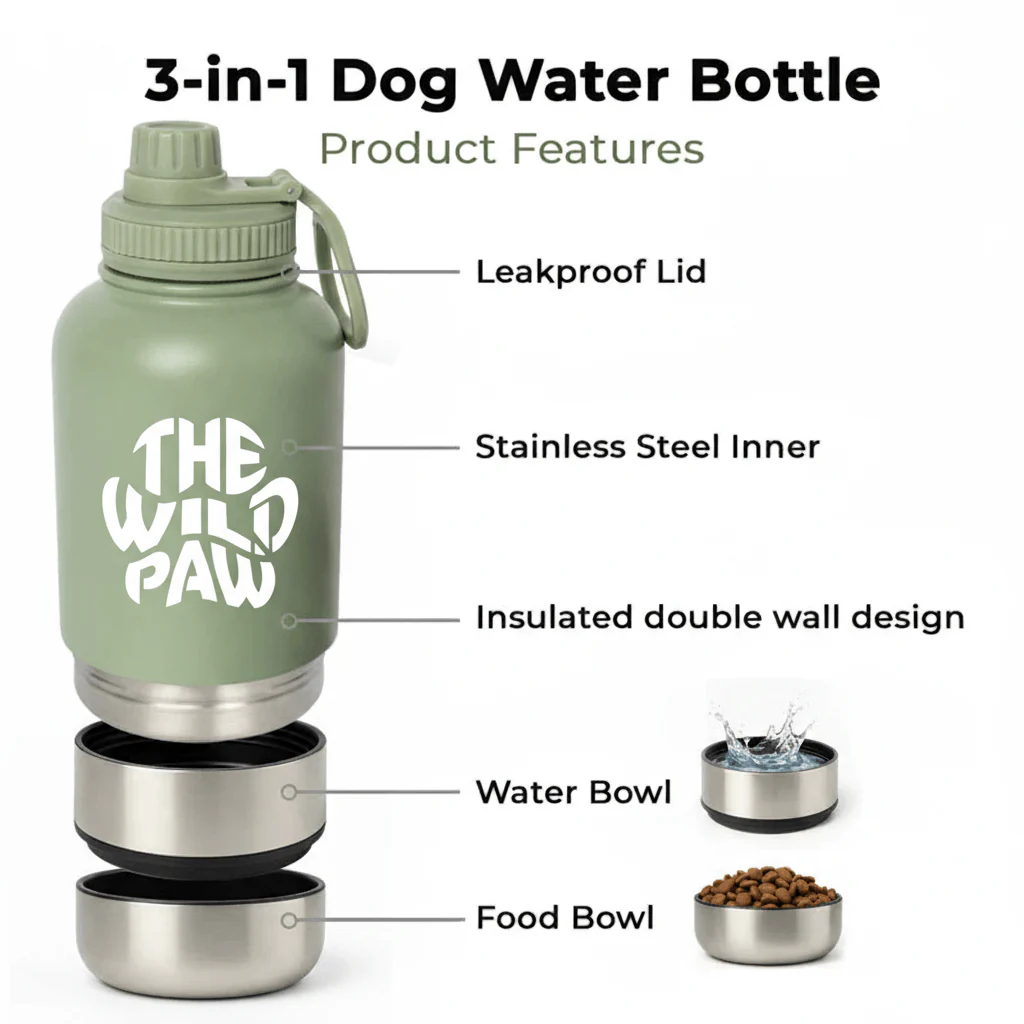 WildSip 3-in-1 Dog Water Bottle - Image 2
