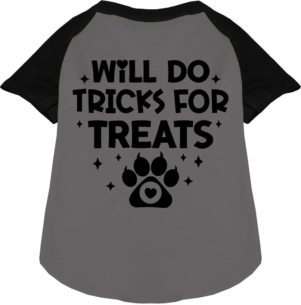 Will Do Tricks for Treats Pet Raglan Shirt - Image 3