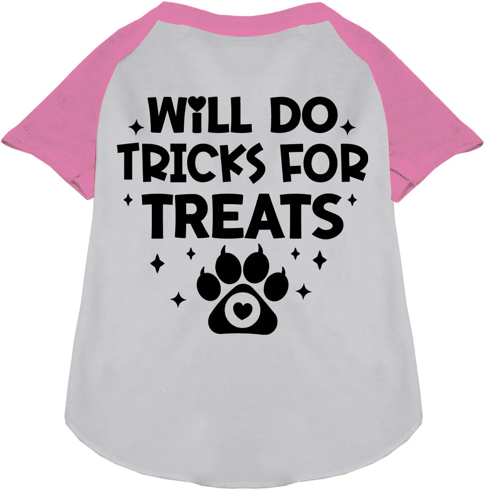 Will Do Tricks for Treats Pet Raglan Shirt - Image 6