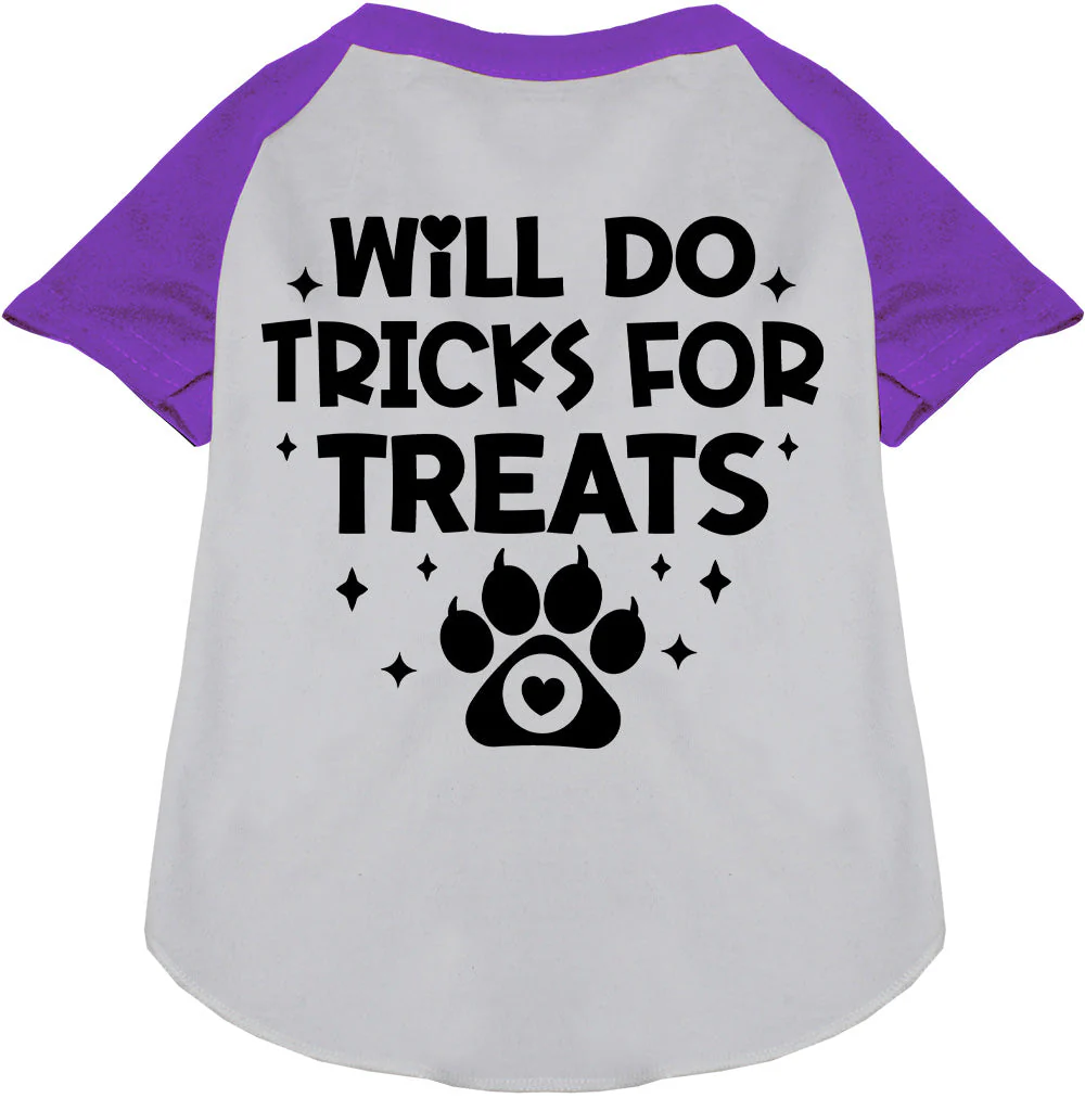 Will Do Tricks for Treats Pet Raglan Shirt - Image 7