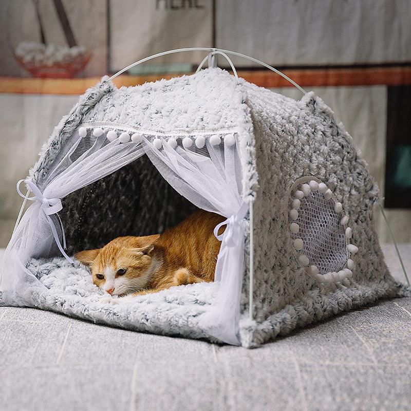 Winter Warm Foldable Cat Bed - Image 4