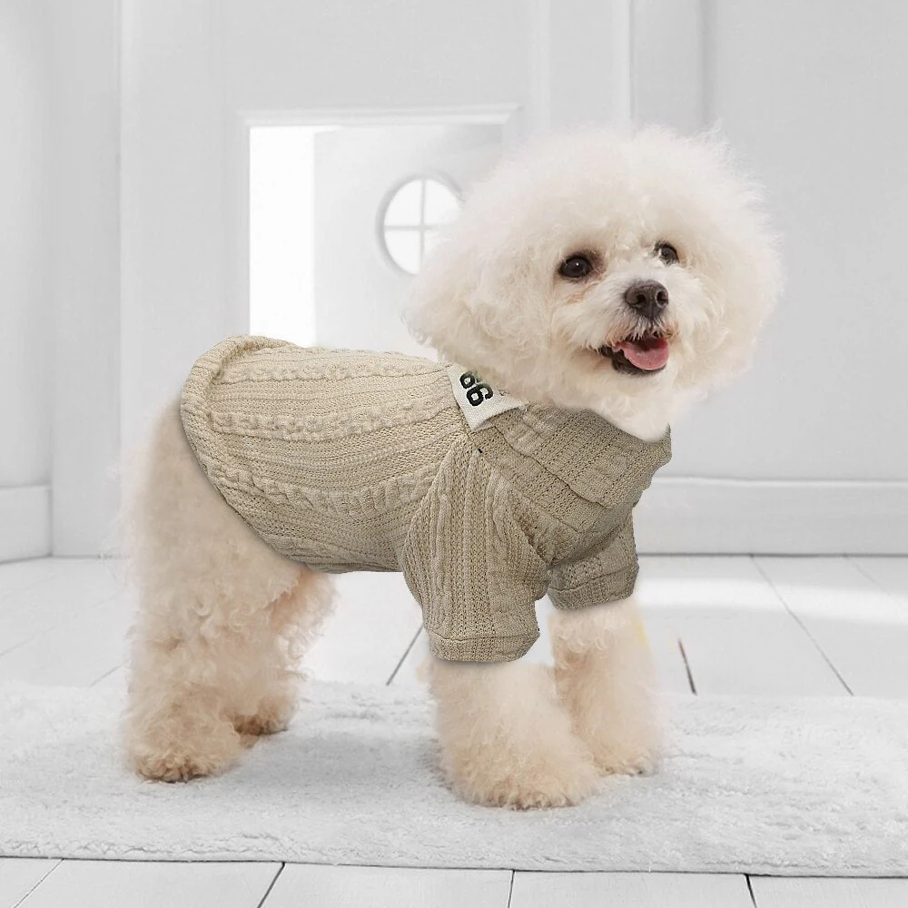 Winter Warm Knitted Turtleneck Sweater for Small Dogs or Cats - Image 11