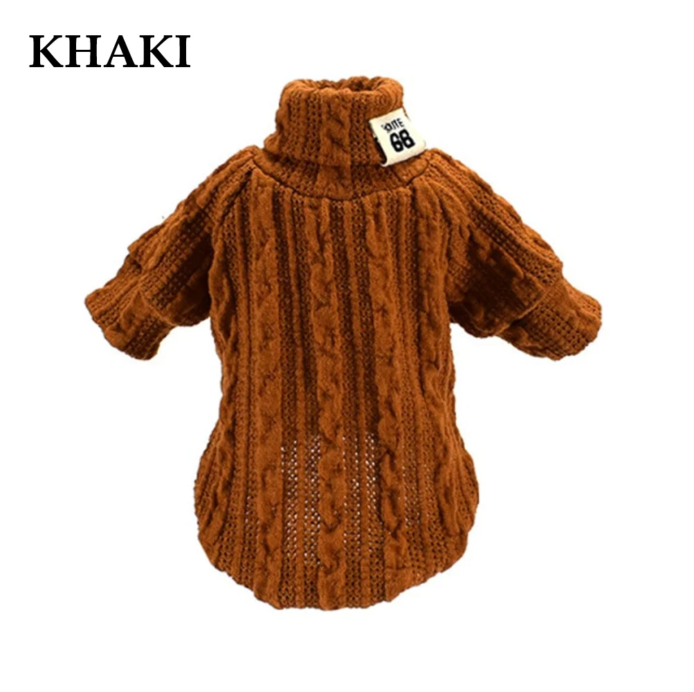 Winter Warm Knitted Turtleneck Sweater for Small Dogs or Cats - Image 6