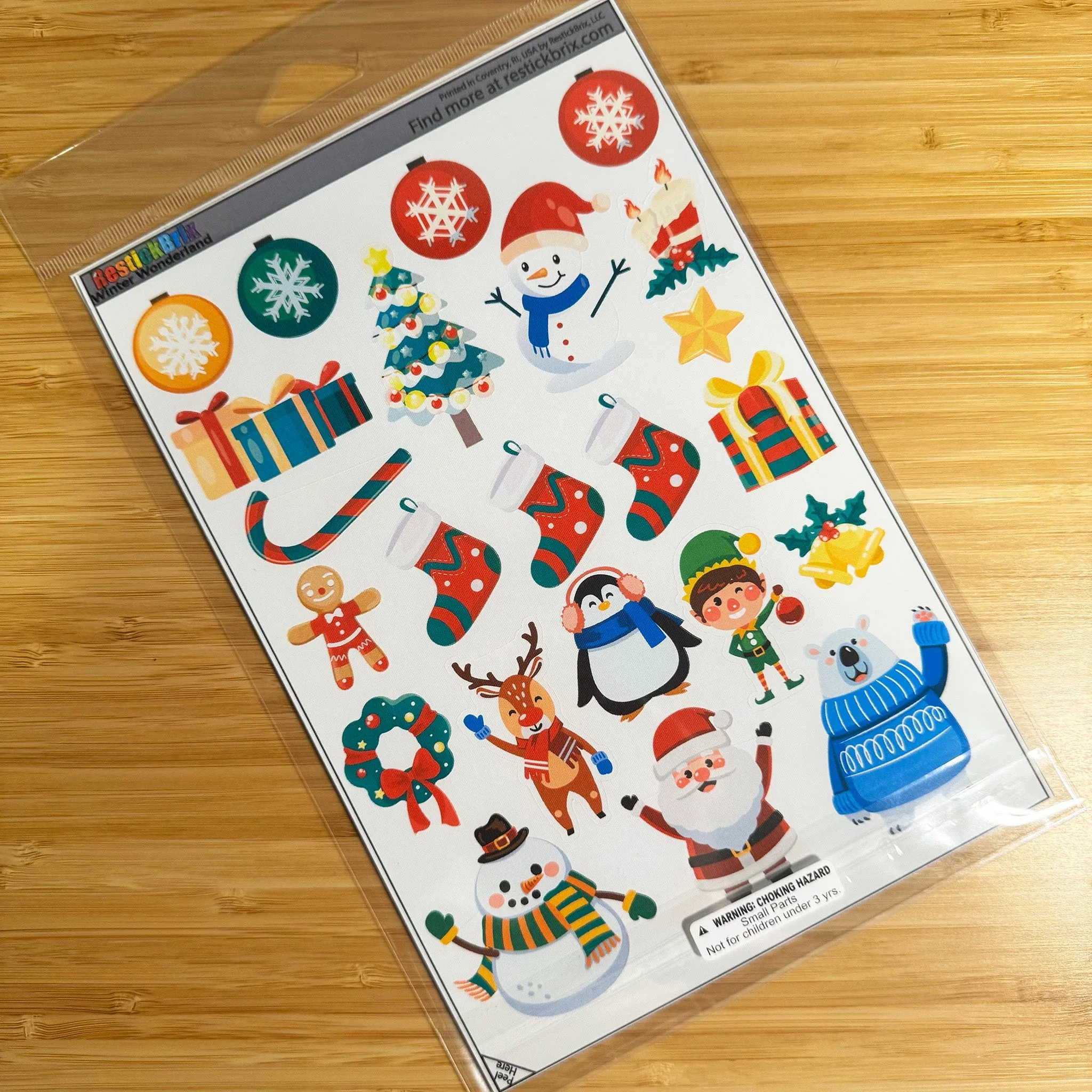 Winter Wonderland: Reusable Decals for Customizing Magnetic Tiles, Plastic Bricks, and more - Image 3