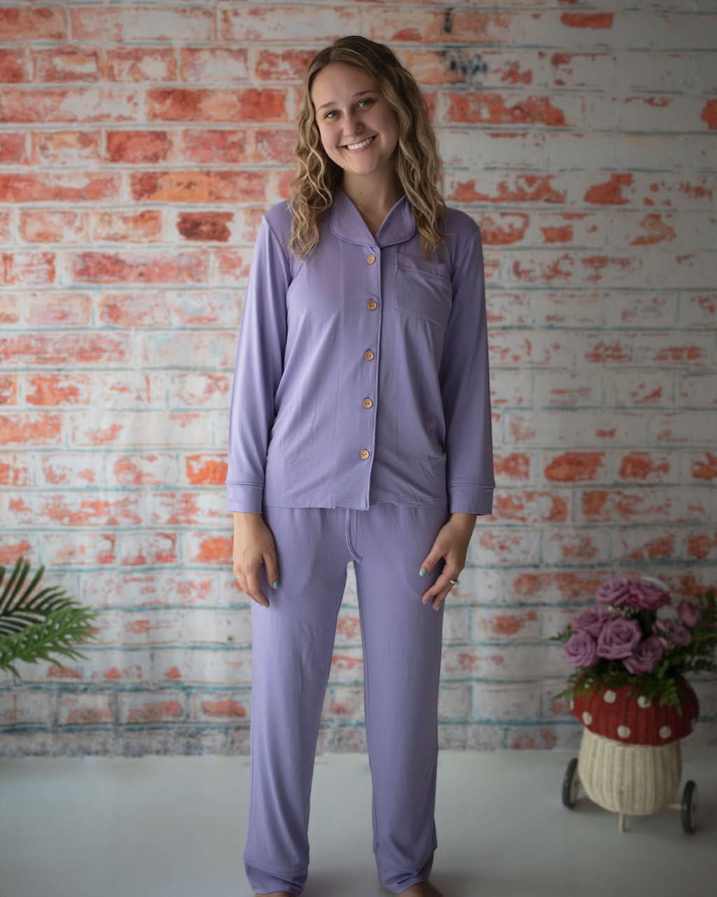 Wisteria | Adult Button Pajama Top - Image 2