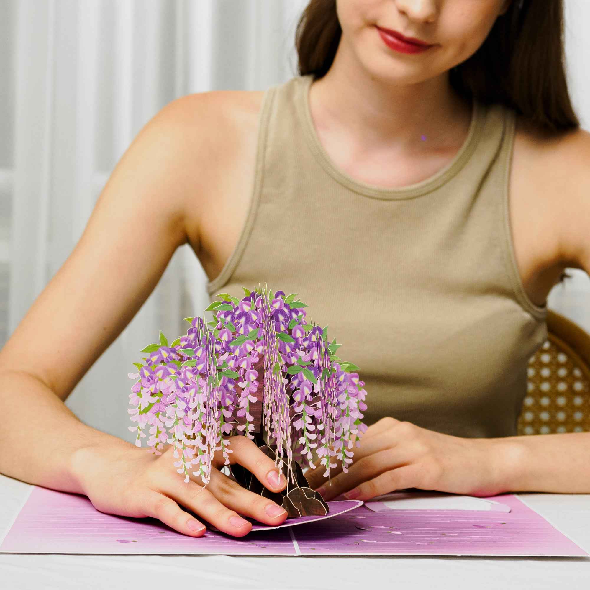 Wisteria Tree Oversized Pop Up Card with Keepsake - Image 5