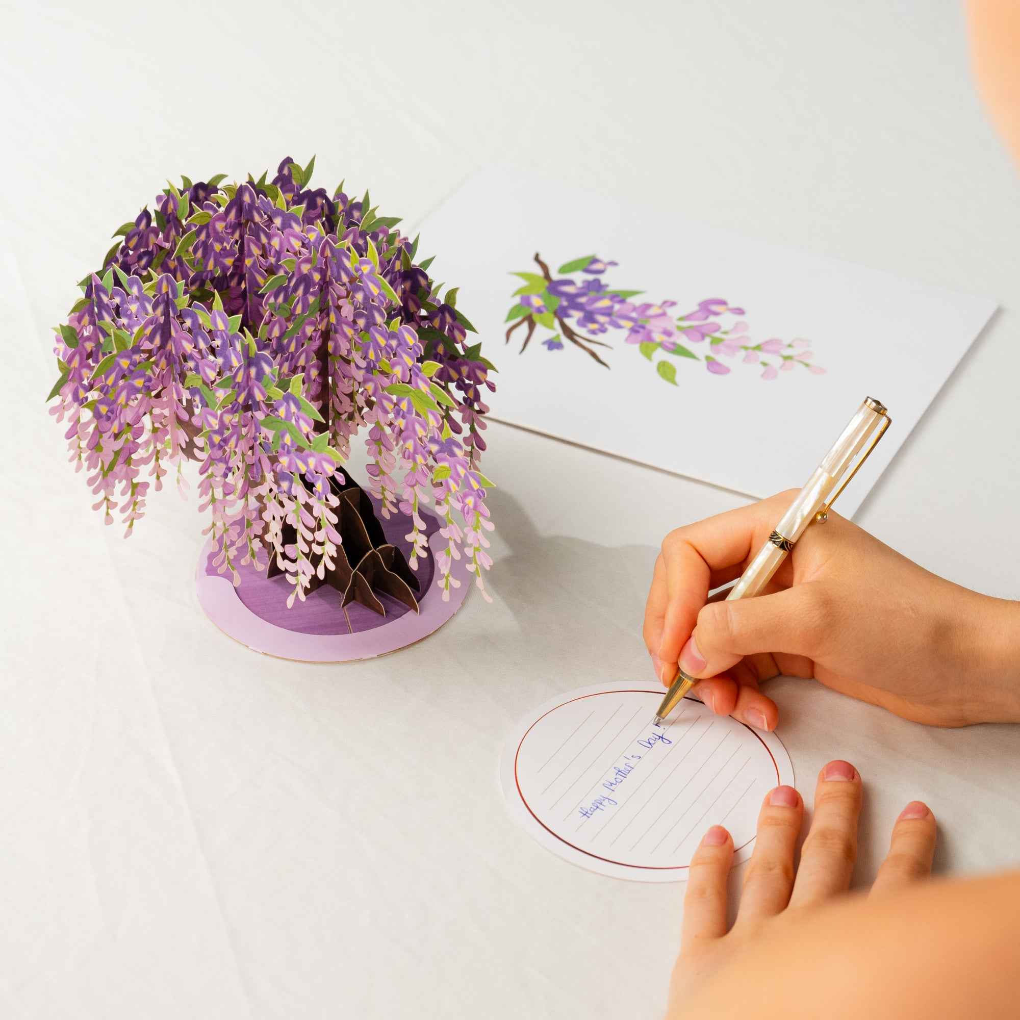 Wisteria Tree Oversized Pop Up Card with Keepsake - Image 6