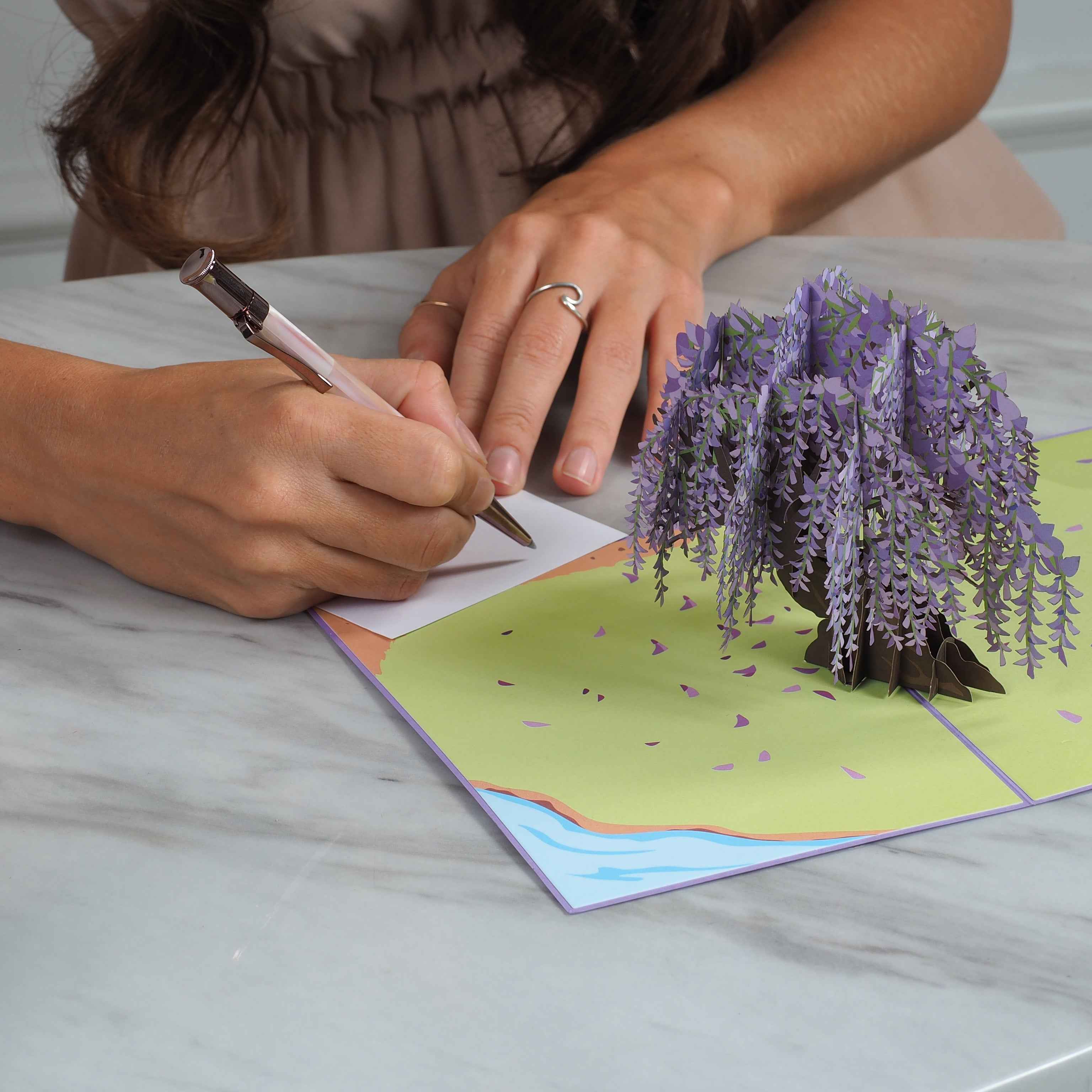 Wisteria Tree Pop Up Card - Image 4