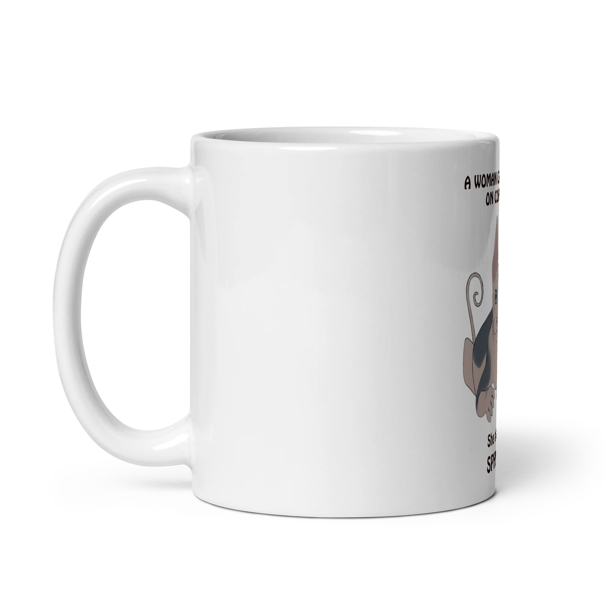 "WOMAN CAN'T SURVIVE ON COFFEE ALONE" COFFEE MUG - Image 4
