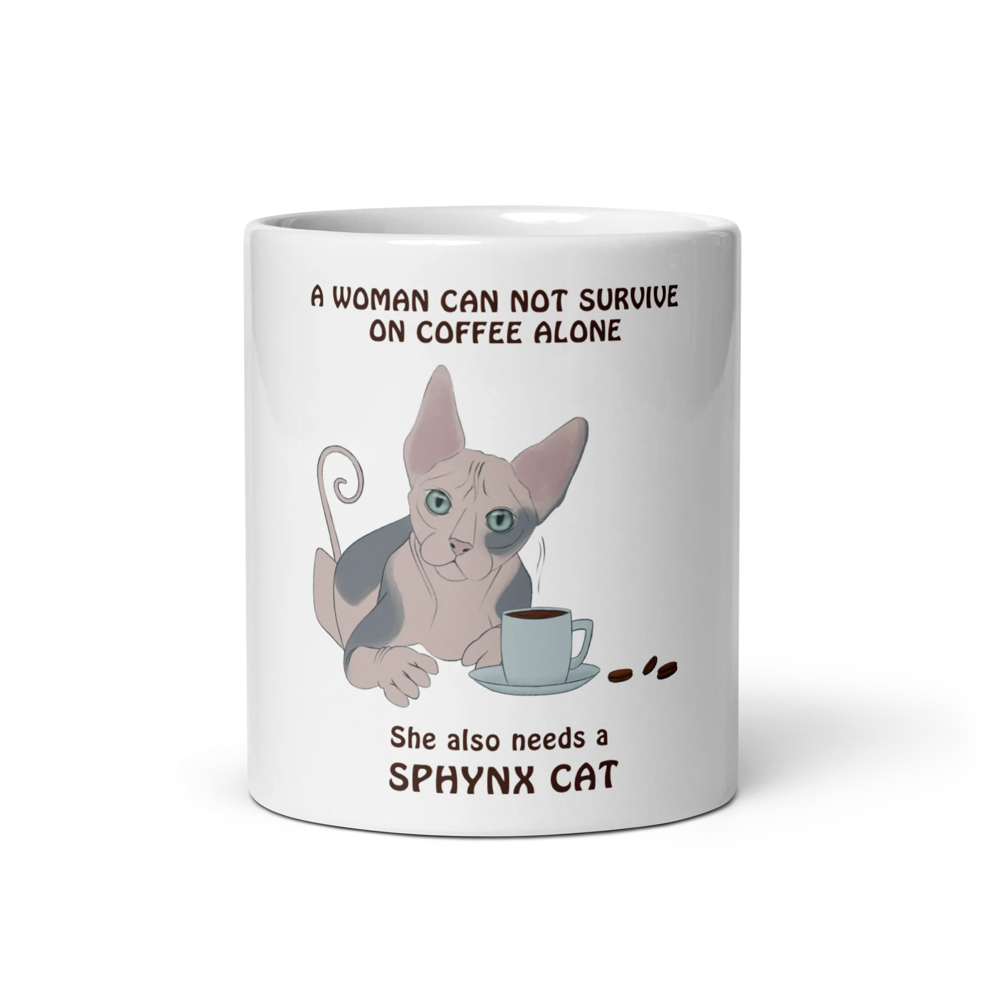 "WOMAN CAN'T SURVIVE ON COFFEE ALONE" COFFEE MUG - Image 5