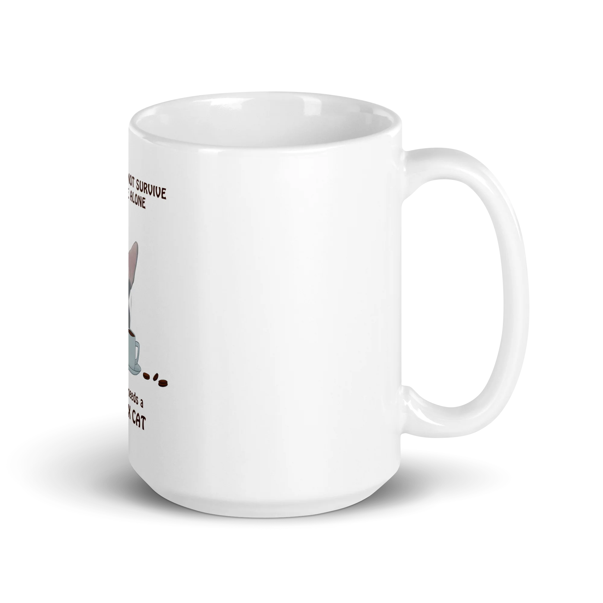 "WOMAN CAN'T SURVIVE ON COFFEE ALONE" COFFEE MUG - Image 6