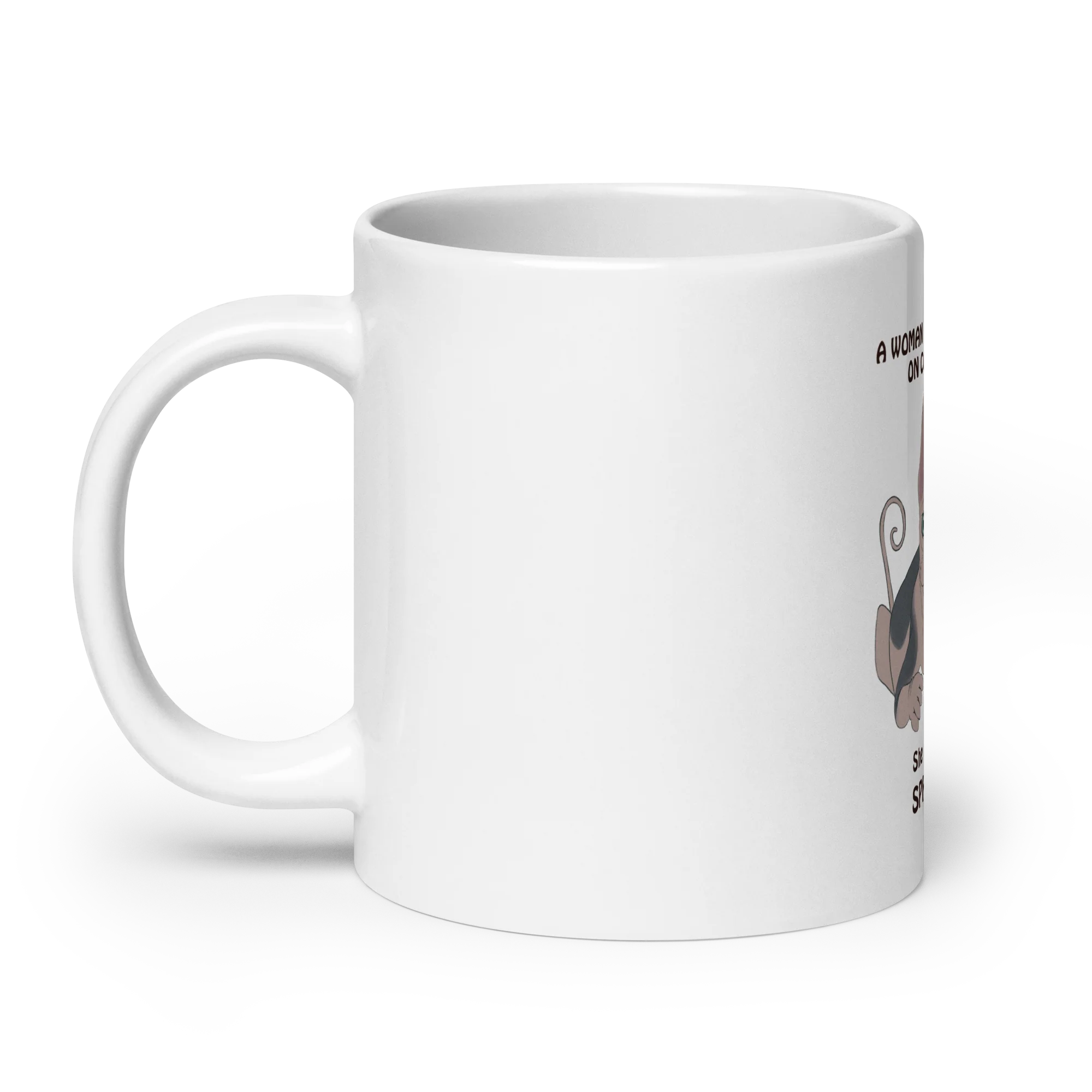 "WOMAN CAN'T SURVIVE ON COFFEE ALONE" COFFEE MUG - Image 8