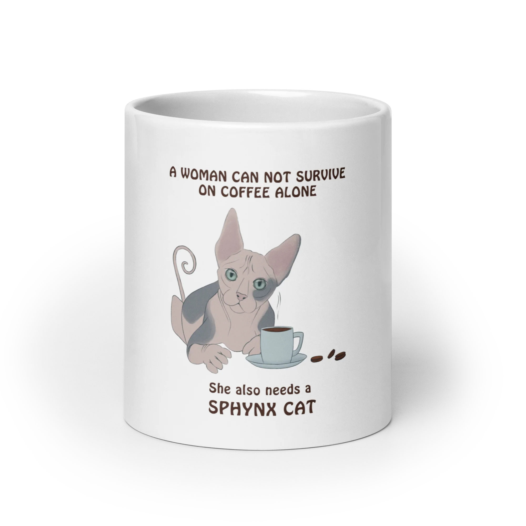 "WOMAN CAN'T SURVIVE ON COFFEE ALONE" COFFEE MUG - Image 9