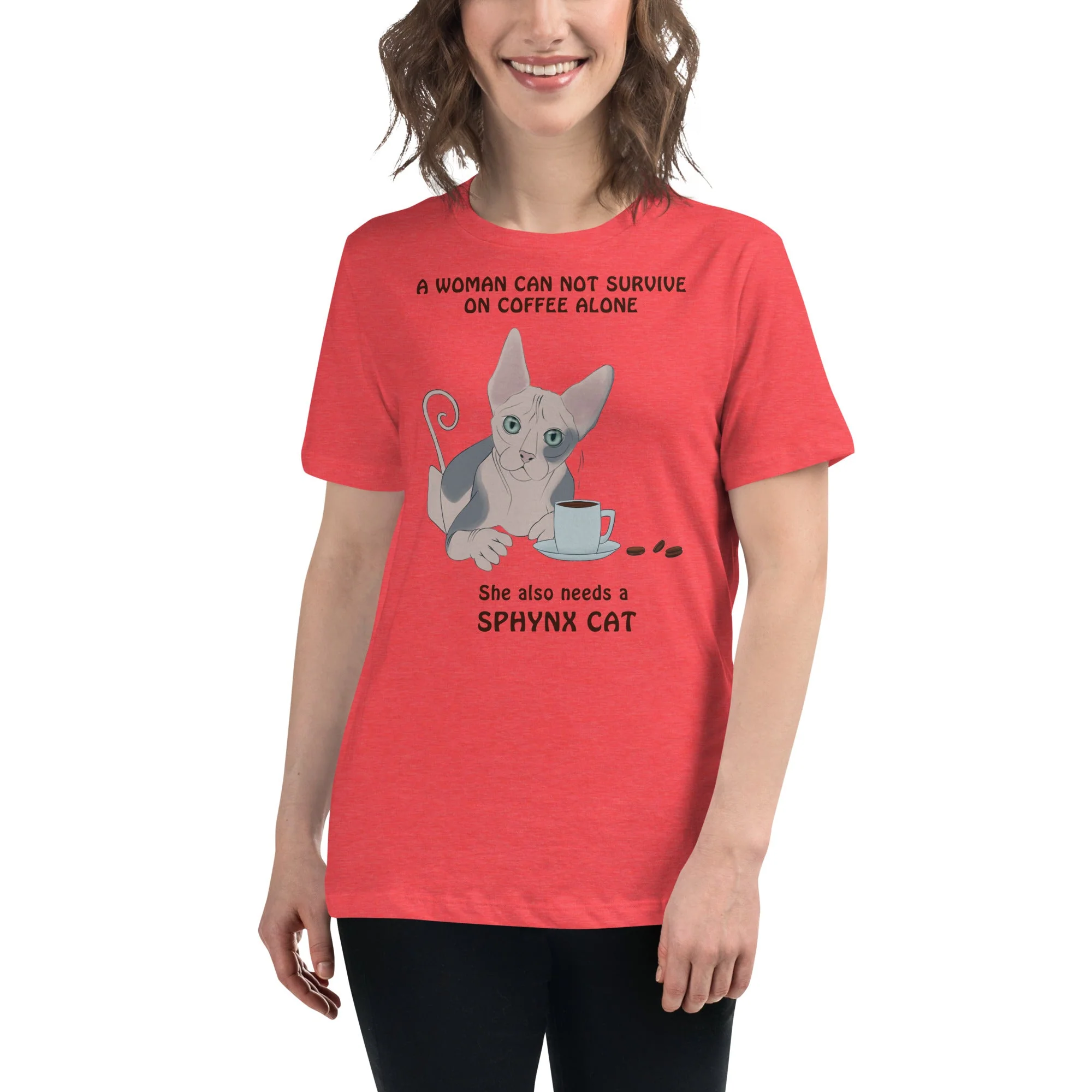 "WOMAN CANT SURVIVE ON COFFEE ALONE" TEE - Image 3