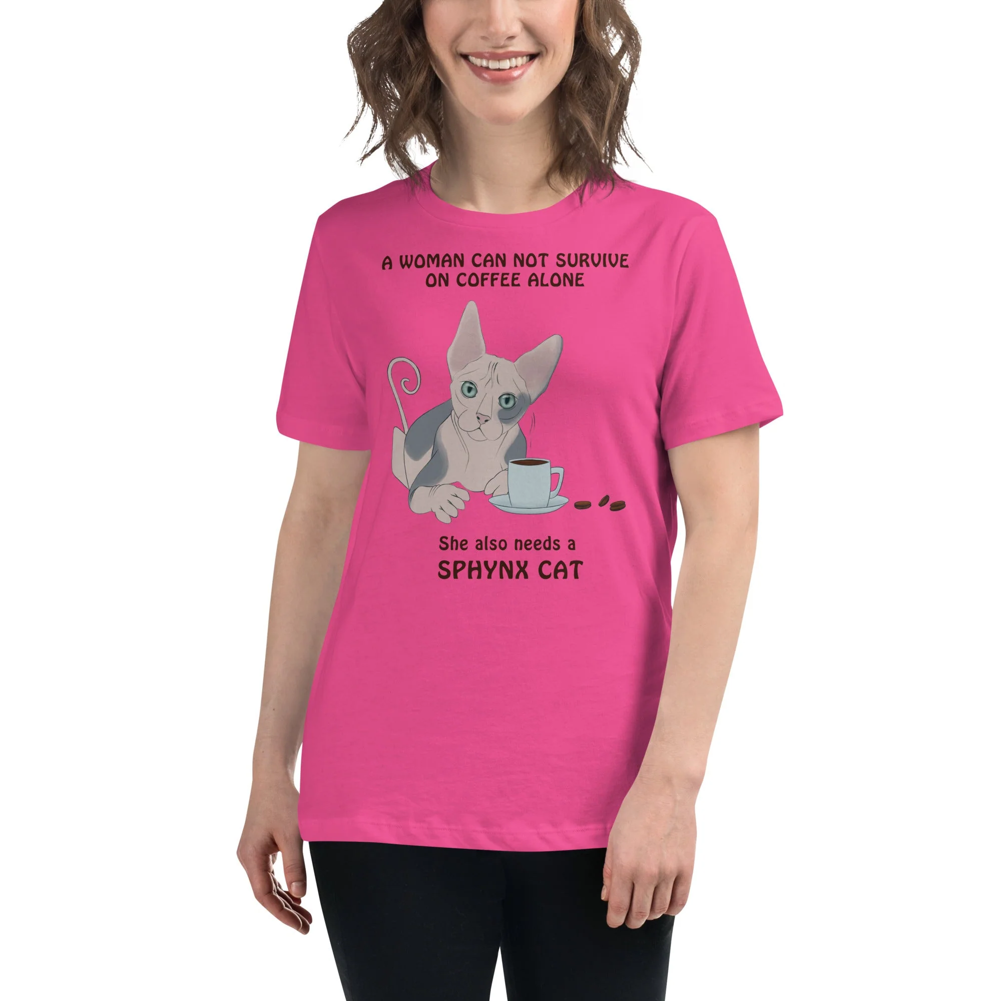 "WOMAN CANT SURVIVE ON COFFEE ALONE" TEE - Image 4