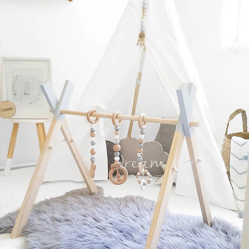Wooden Baby Infant Fitness Frame Decorative Toys - Image 3