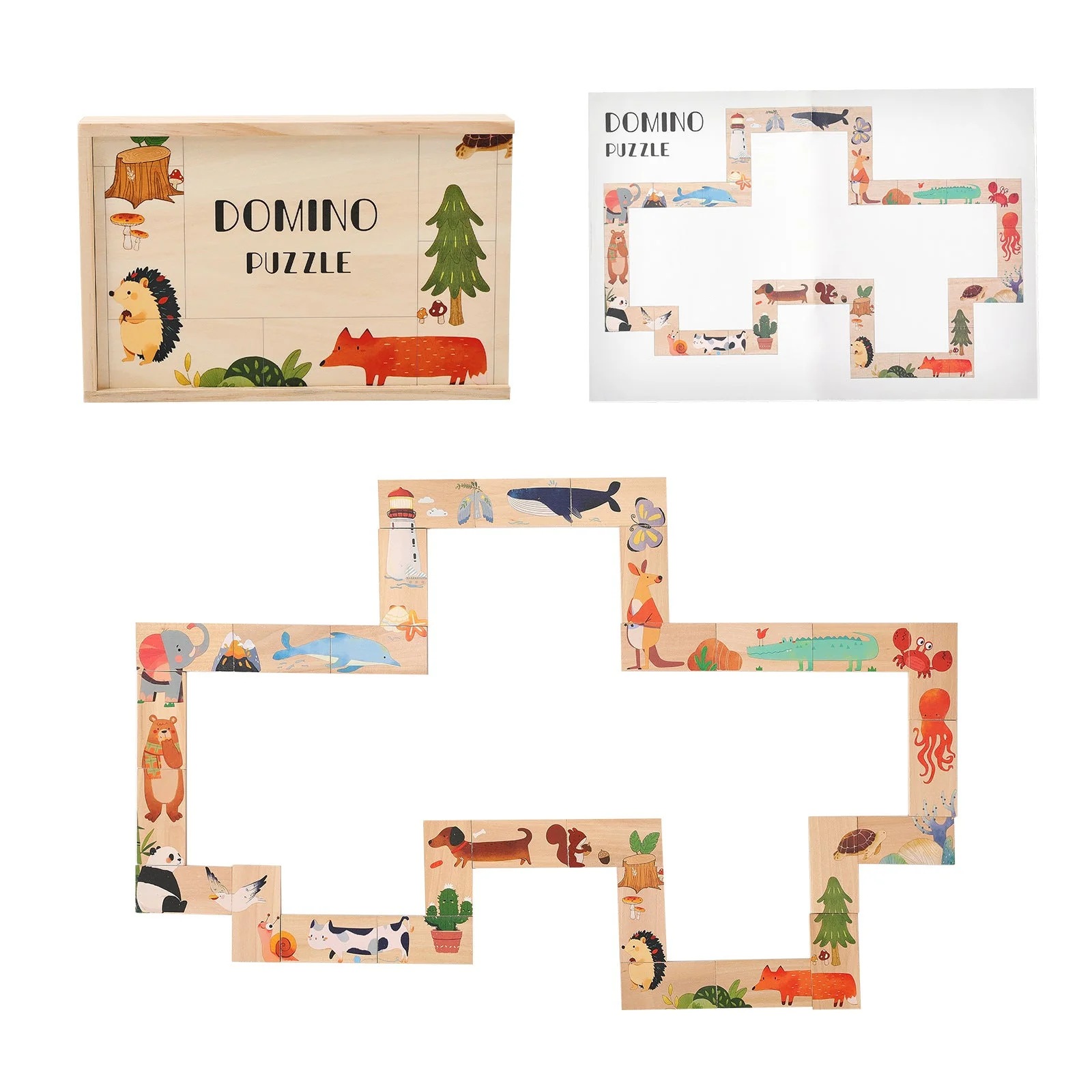 Wooden Children's Animal Puzzle Kids Interactive Educational Toys - Image 4