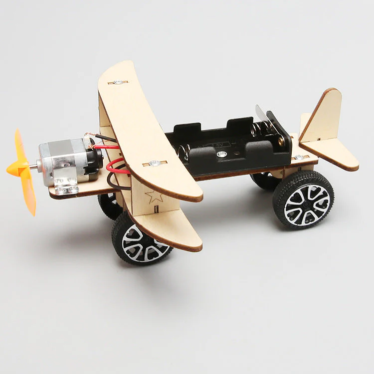 Wooden DIY Airplane Kids Puzzles Helicopter School Projects Experiment Kits Science Toys For Children Education - Image 3