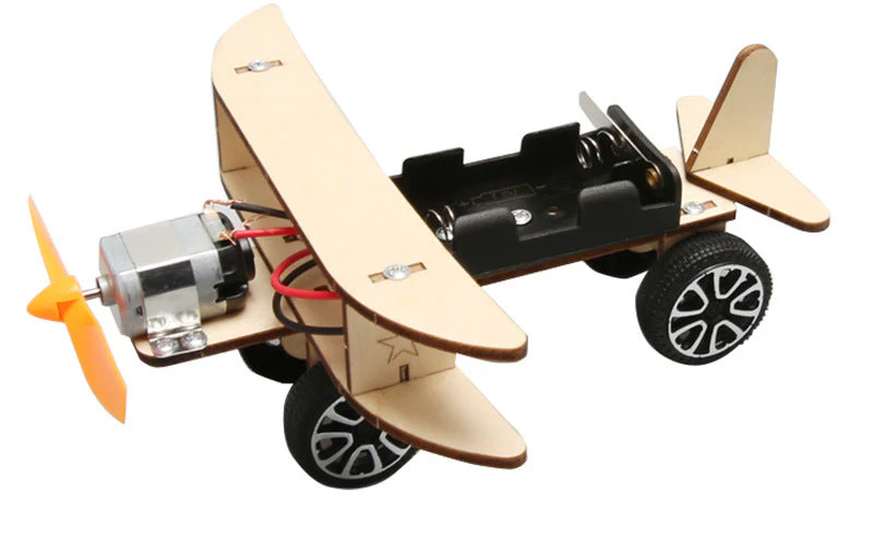 Wooden DIY Airplane Kids Puzzles Helicopter School Projects Experiment Kits Science Toys For Children Education - Image 4