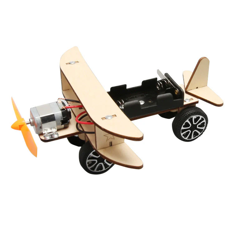 Wooden DIY Airplane Kids Puzzles Helicopter School Projects Experiment Kits Science Toys For Children Education - Image 6