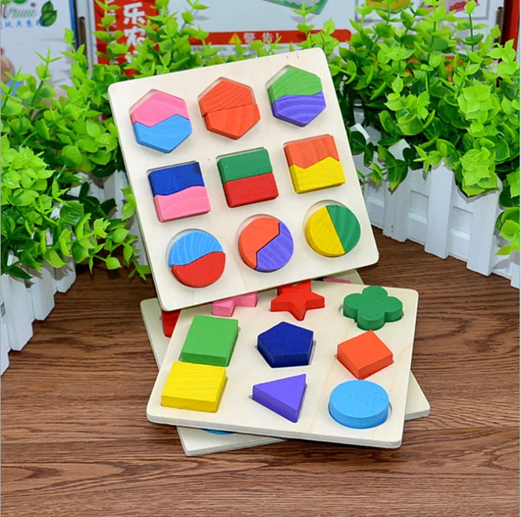 Wooden Geometrical Shape Baby Toy Jigsaw - Image 2