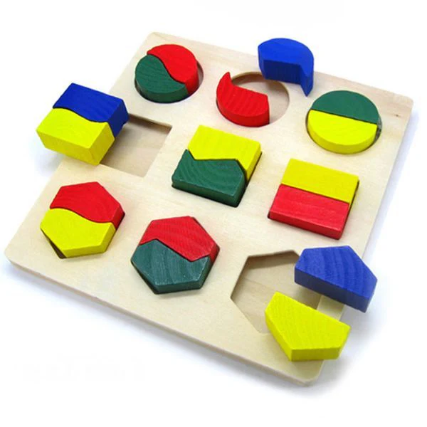 Wooden Geometrical Shape Baby Toy Jigsaw - Image 4
