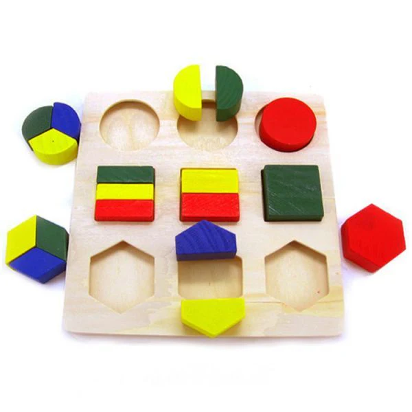 Wooden Geometrical Shape Baby Toy Jigsaw - Image 5