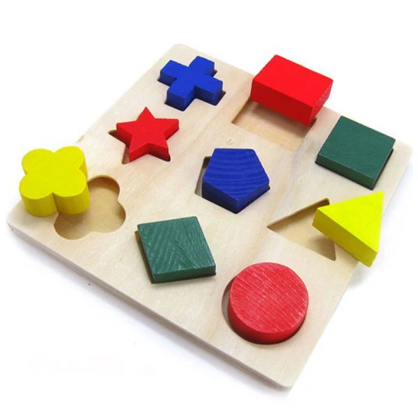 Wooden Geometrical Shape Baby Toy Jigsaw - Image 6