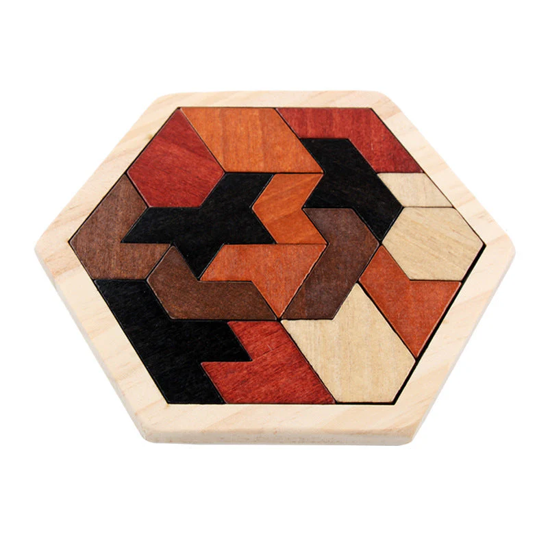 Wooden Hexagonal Geometric Puzzle - Image 5