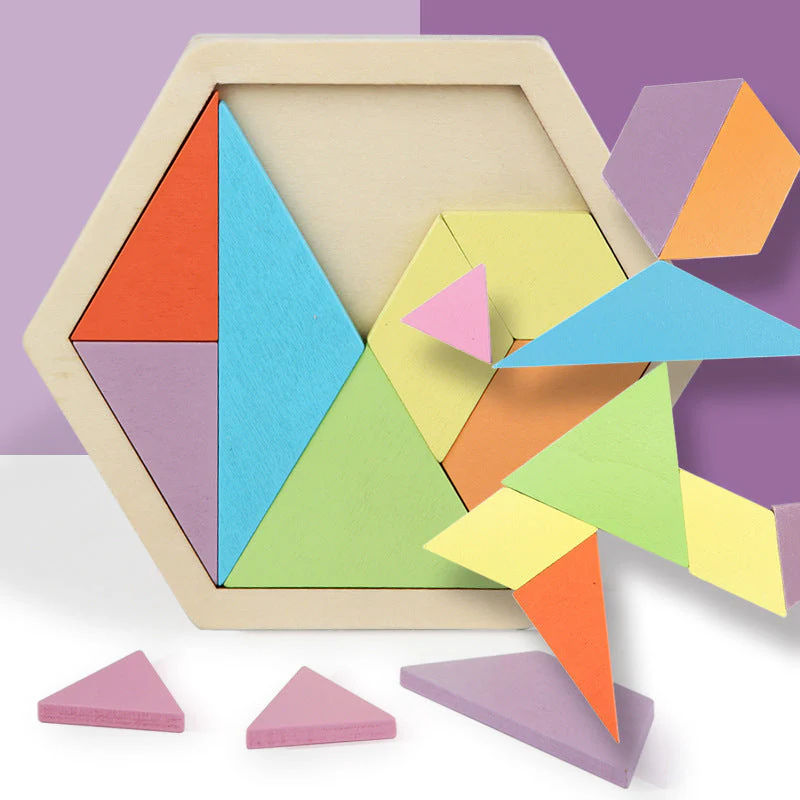 Wooden Hexagonal Geometric Puzzle - Image 6