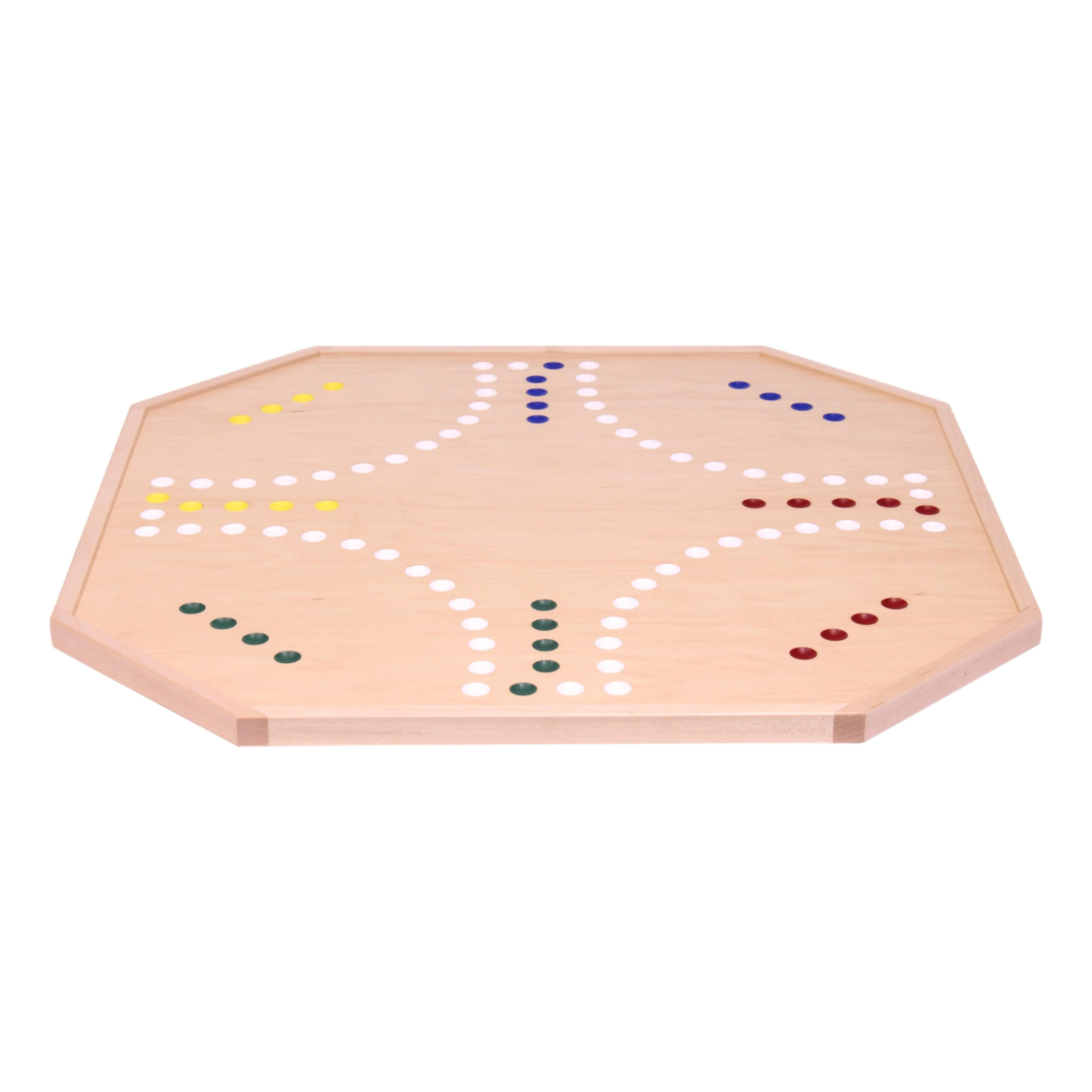 Wooden Marble Chase Board Game Set - 25" Wide Board - Double-Sided - Image 3
