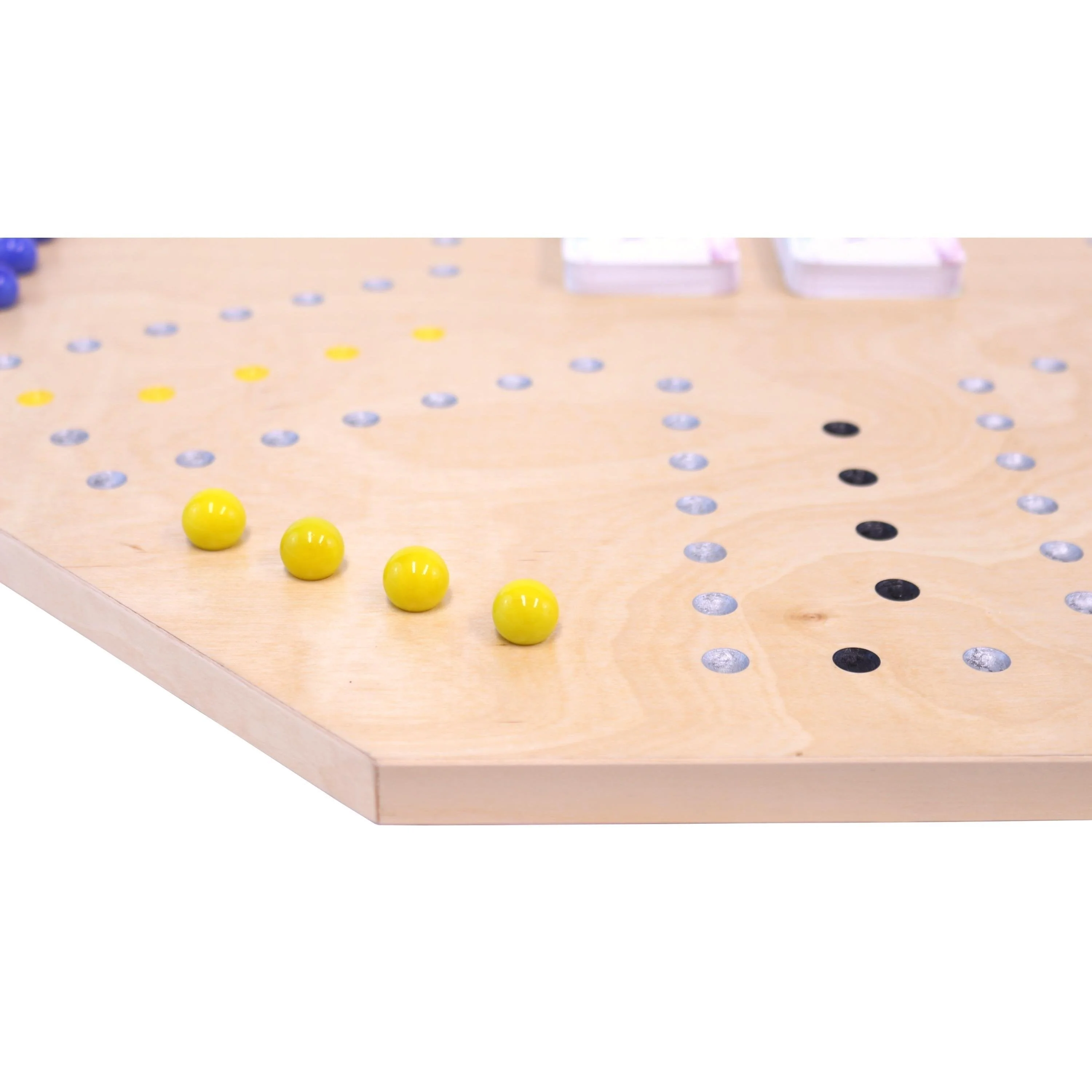 Wooden Marble Chase Game Set - Double-Sided 23" Wide Board - Image 6
