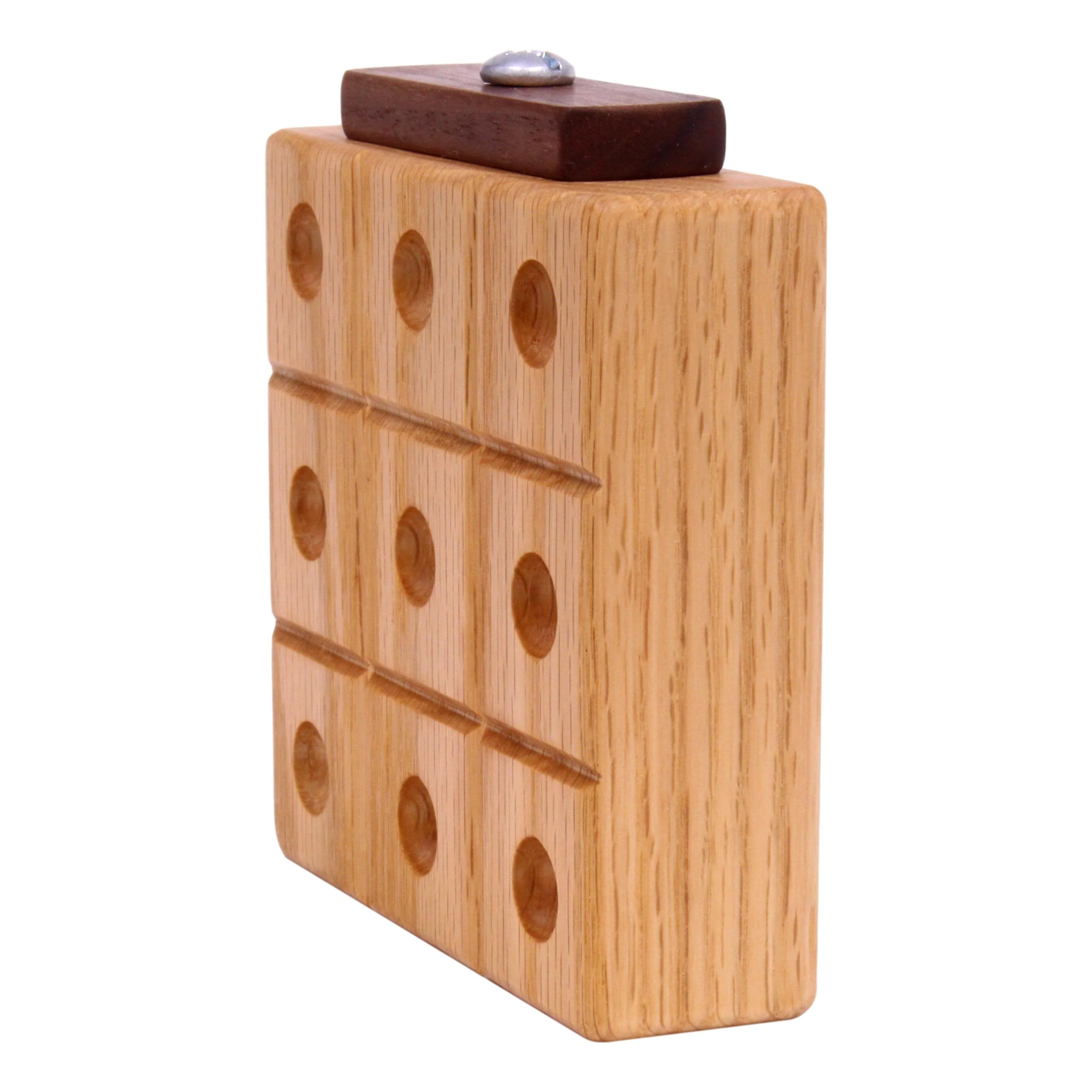 Wooden Marble Tic Tac Toe Game with Built-in Storage for Marbles - Image 13