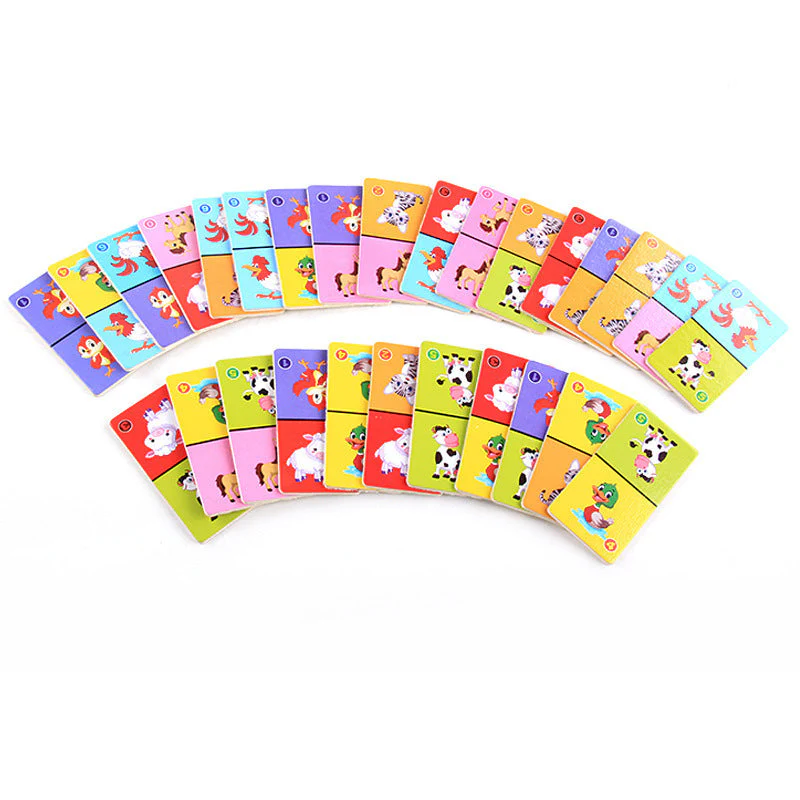 Wooden Solitaire Animal Domino Kids - Image 3