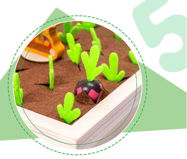 Wooden Toys New Vegetable Memory Game Radish Size Matching - Image 3