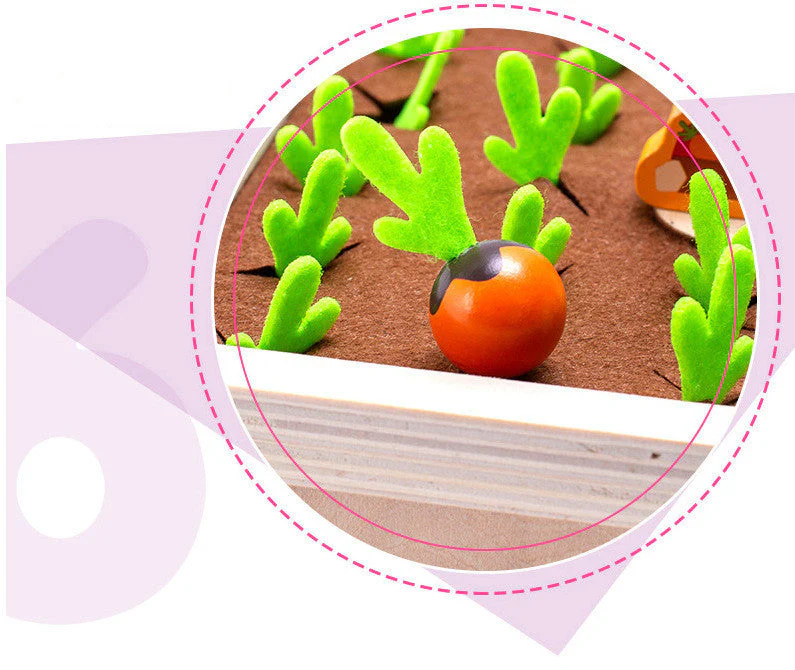 Wooden Toys New Vegetable Memory Game Radish Size Matching - Image 4