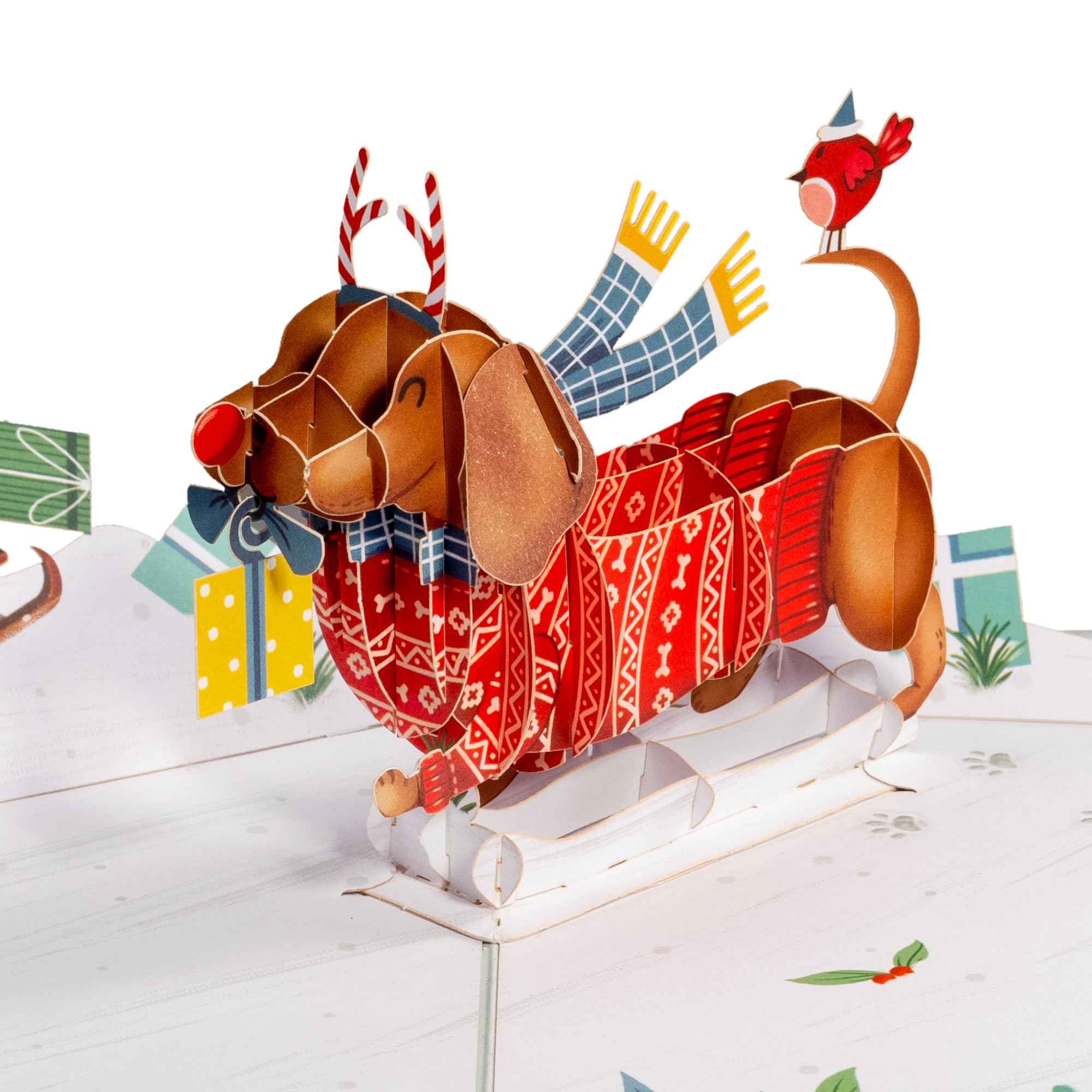 Woofy Christmas Pop Up Card, with Keepsake - Image 10